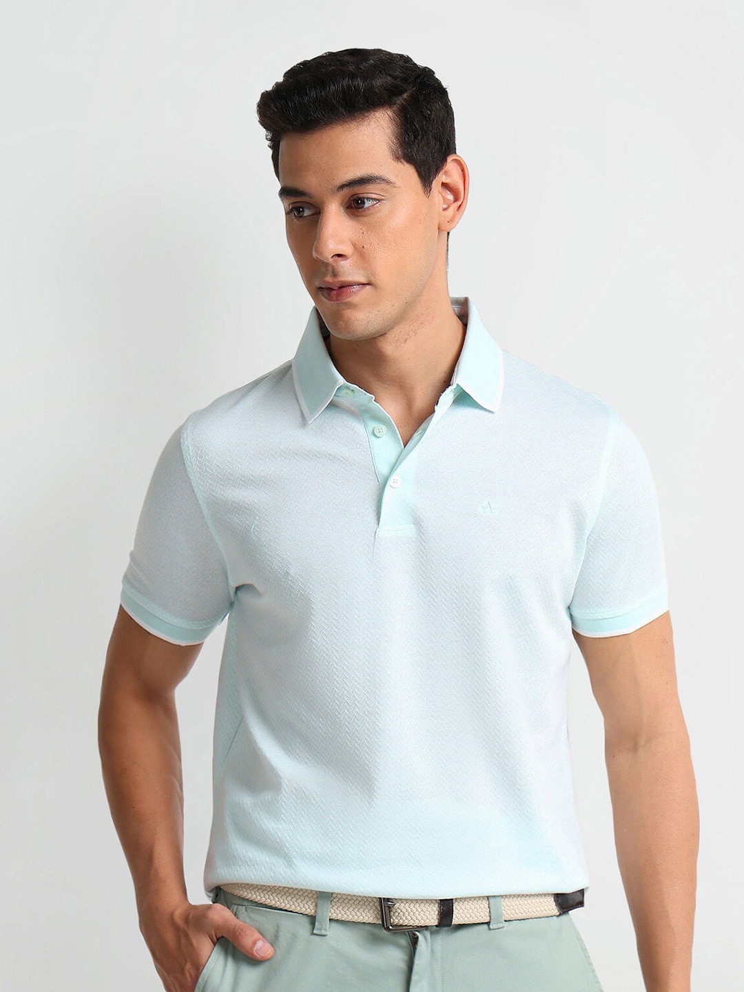 

Arrow Polo Collar Cotton T-shirt, Blue