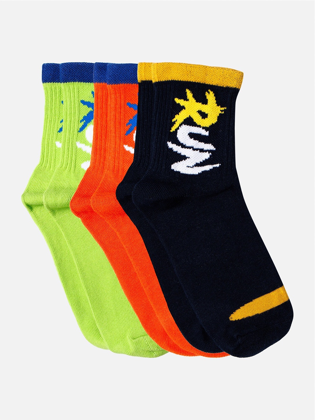 

Bodycare Boys Pack Of 3 Patterned Ankle-Length Socks, Navy blue