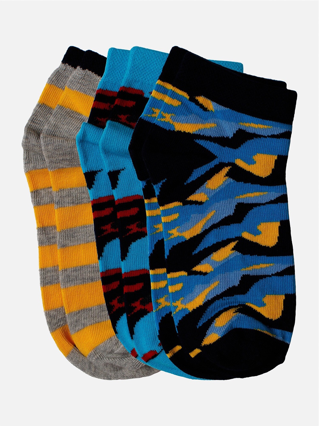 

Bodycare Boys Pack Of 3 Assorted Cotton Ankle-Length Socks