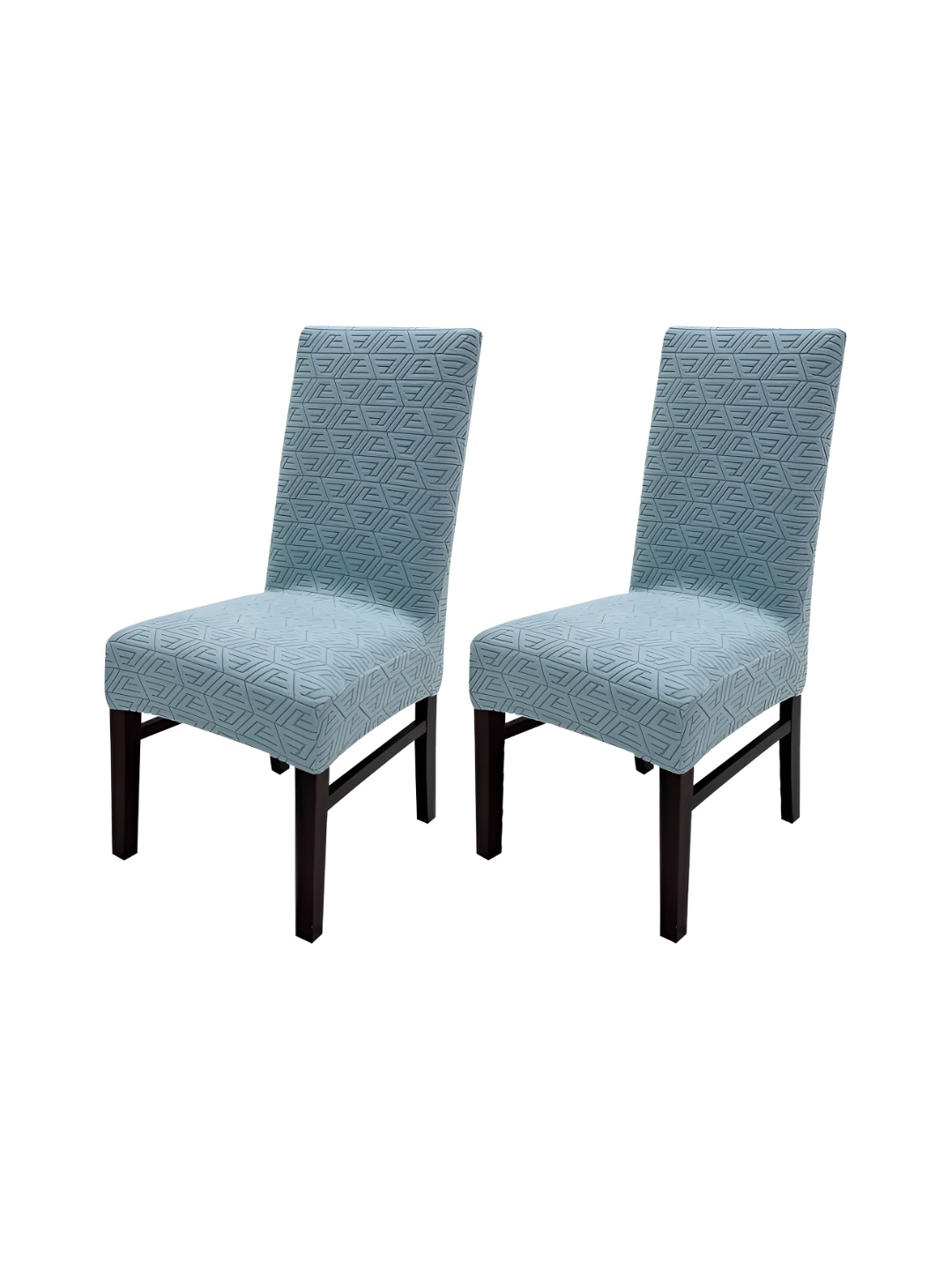 

HOUSE OF QUIRK 2Pc Blue Stretchable Chair Cover