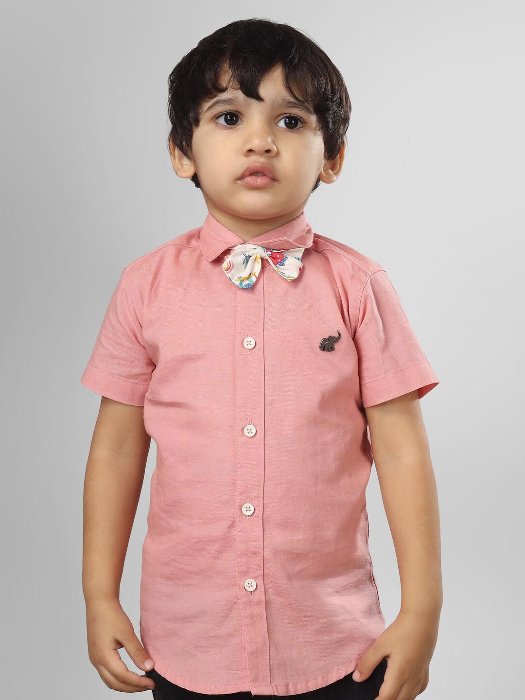 

Polka Tots Infant Boys Cotton Casual Shirt, Pink