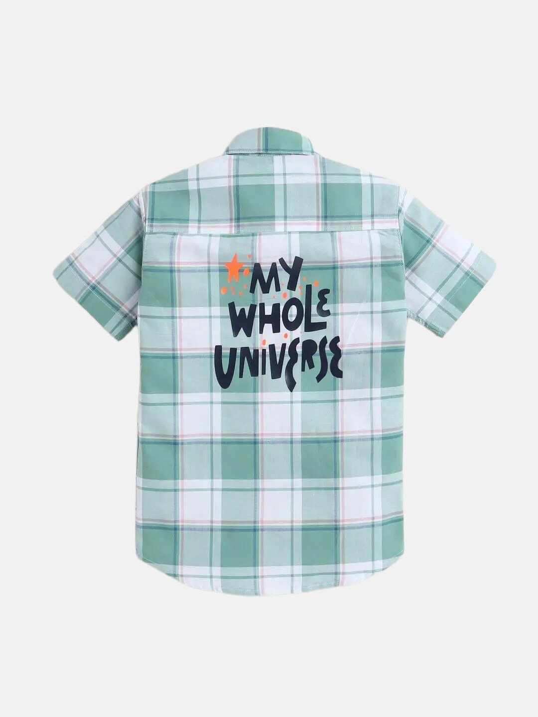 

Polka Tots Boys Tartan Checks Cotton Casual Shirt, Green