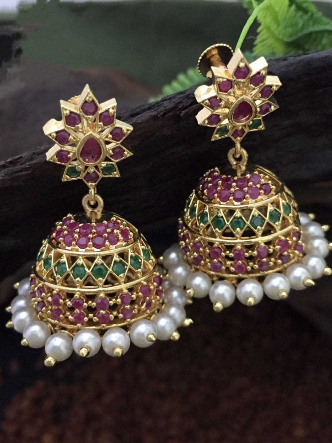 

Adc fashions Gold-Plated Contemporary Jhumkas