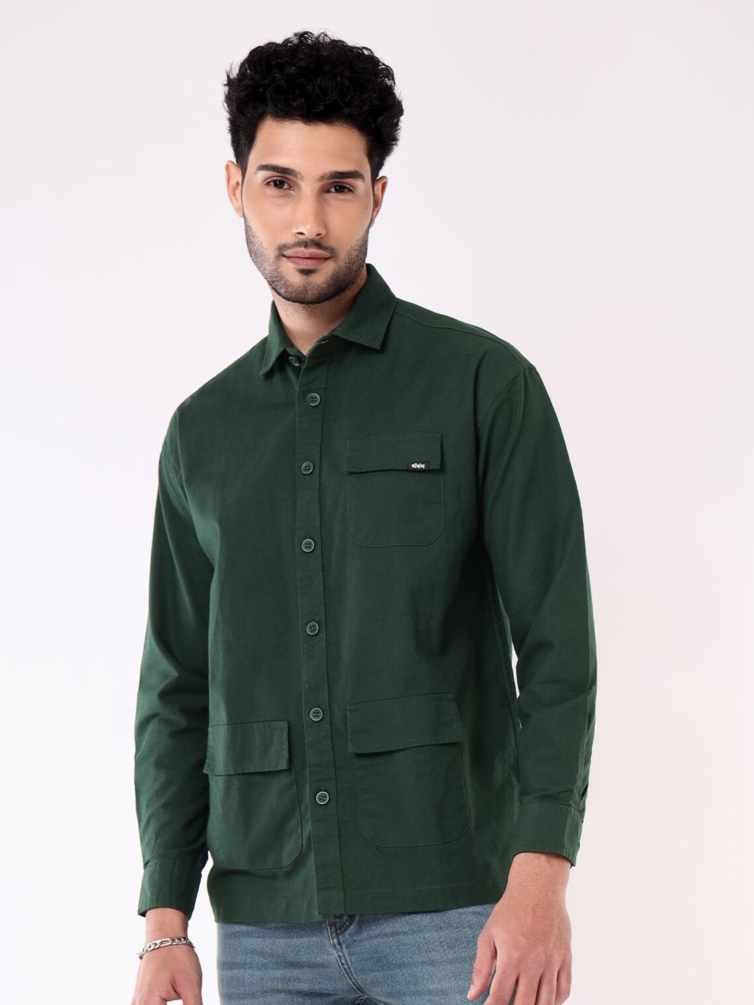 

Beyoung Oversized Shacket, Green