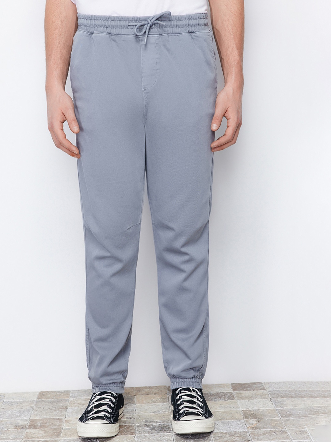 

Trendyol Men Mid-Rise Pure Cotton Jogger, Na