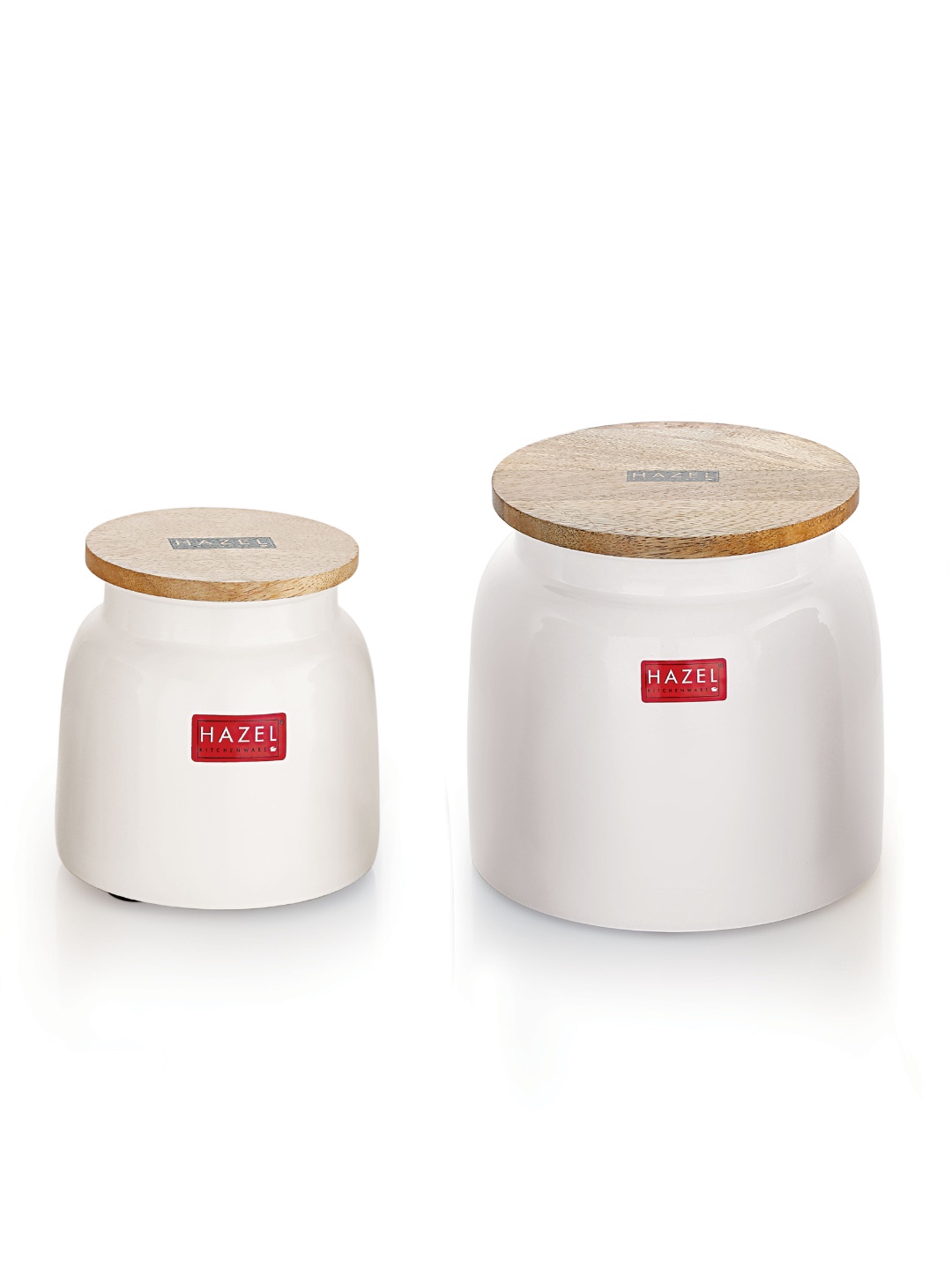 

HAZEL White 2 Pcs Metal Dishwasher Safe Air Tight Food Container with Lid