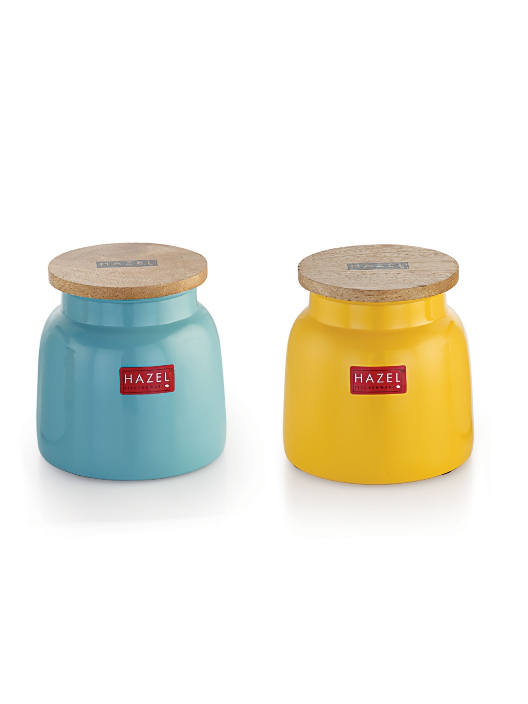 

HAZEL Yellow & Blue 2 Pcs Metal Dishwasher Safe Food Container 750 ML
