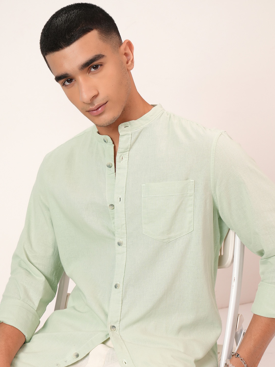 

HIGHLANER Solid Casual Shirt, Green