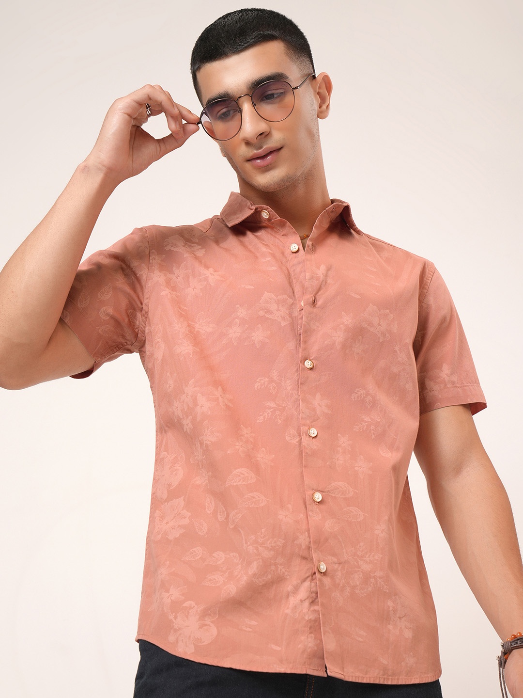 

HIGHLANER Printed Casual Shirt, Rust