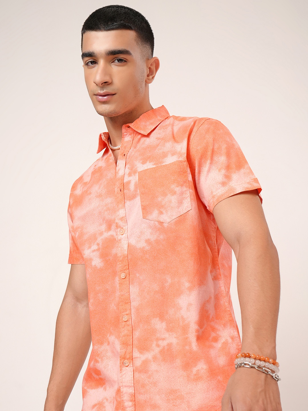 

HIGHLANER Printed Casual Shirt, Orange