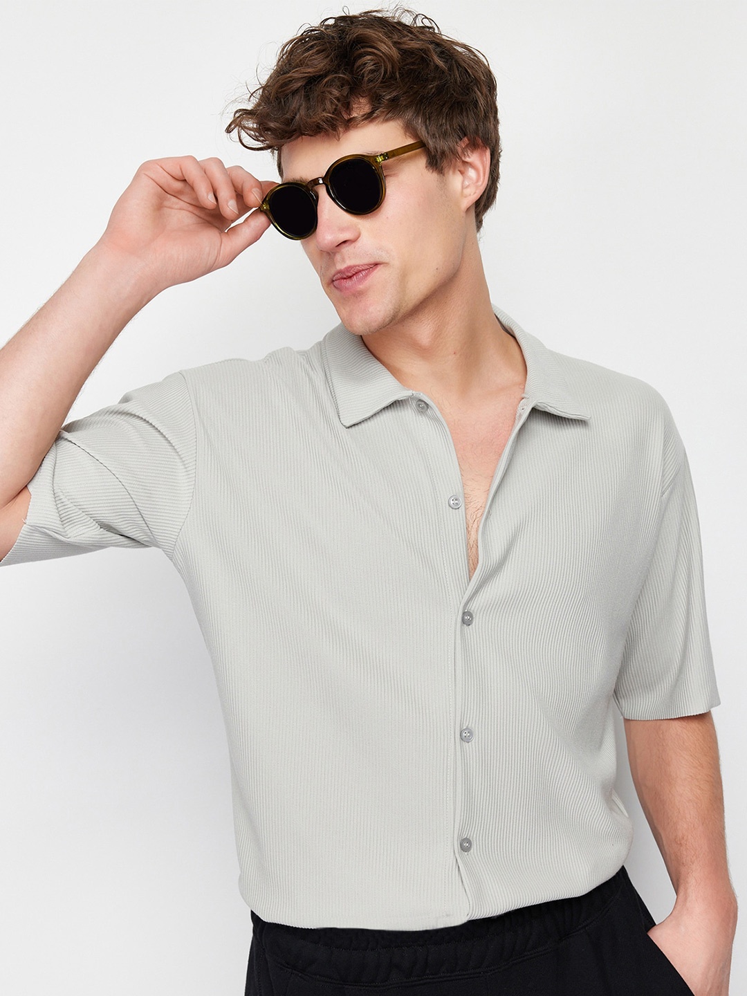 

Trendyol Opaque Casual Shirt, Grey