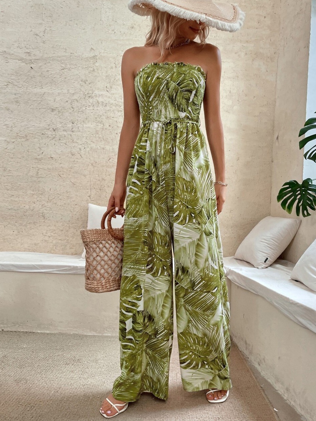 

StyleCast Green Floral Printed Jumpsuit