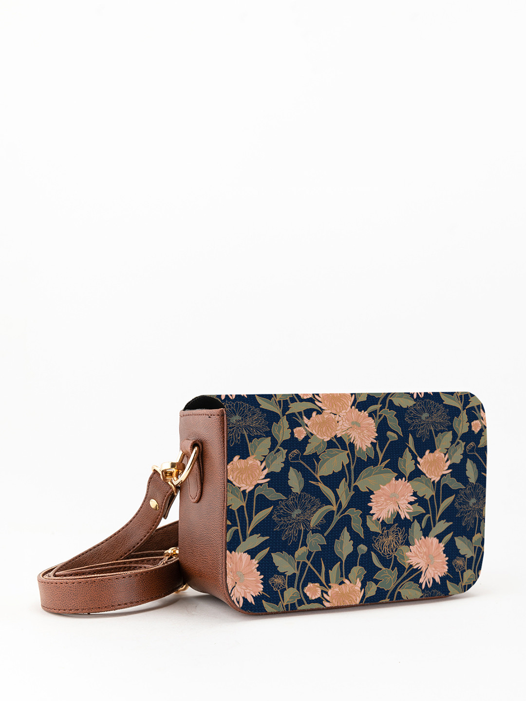 

Kalankit Floral Printed Swagger Sling Bag, Blue
