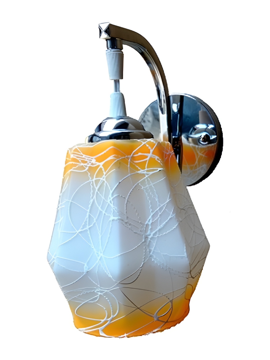 

1ST TIME White & Orange Textured Glass Contemporary Glass Wall Lamp