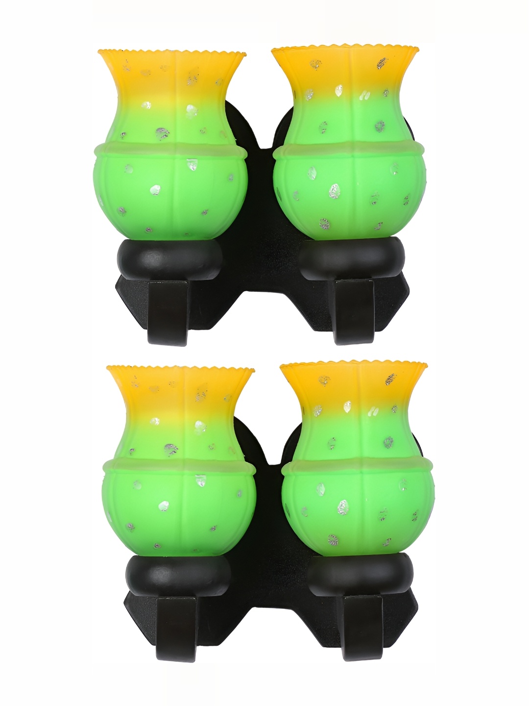 

1ST TIME Black & Green 2 Pieces Textured Glass Traditional Wall Lamps