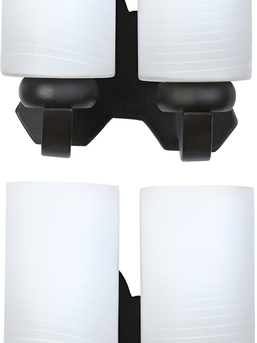 

1ST TIME White & Black 2 Pcs Glass Contemporary Spherical Shaped Wall Lamp