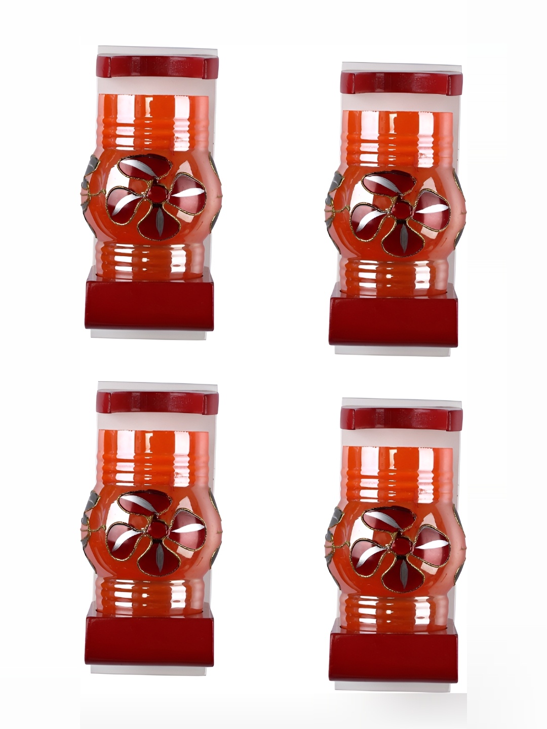 

1ST TIME Red & White 4 Pcs Glass Contemporary Spherical Shaped Wall Lamp