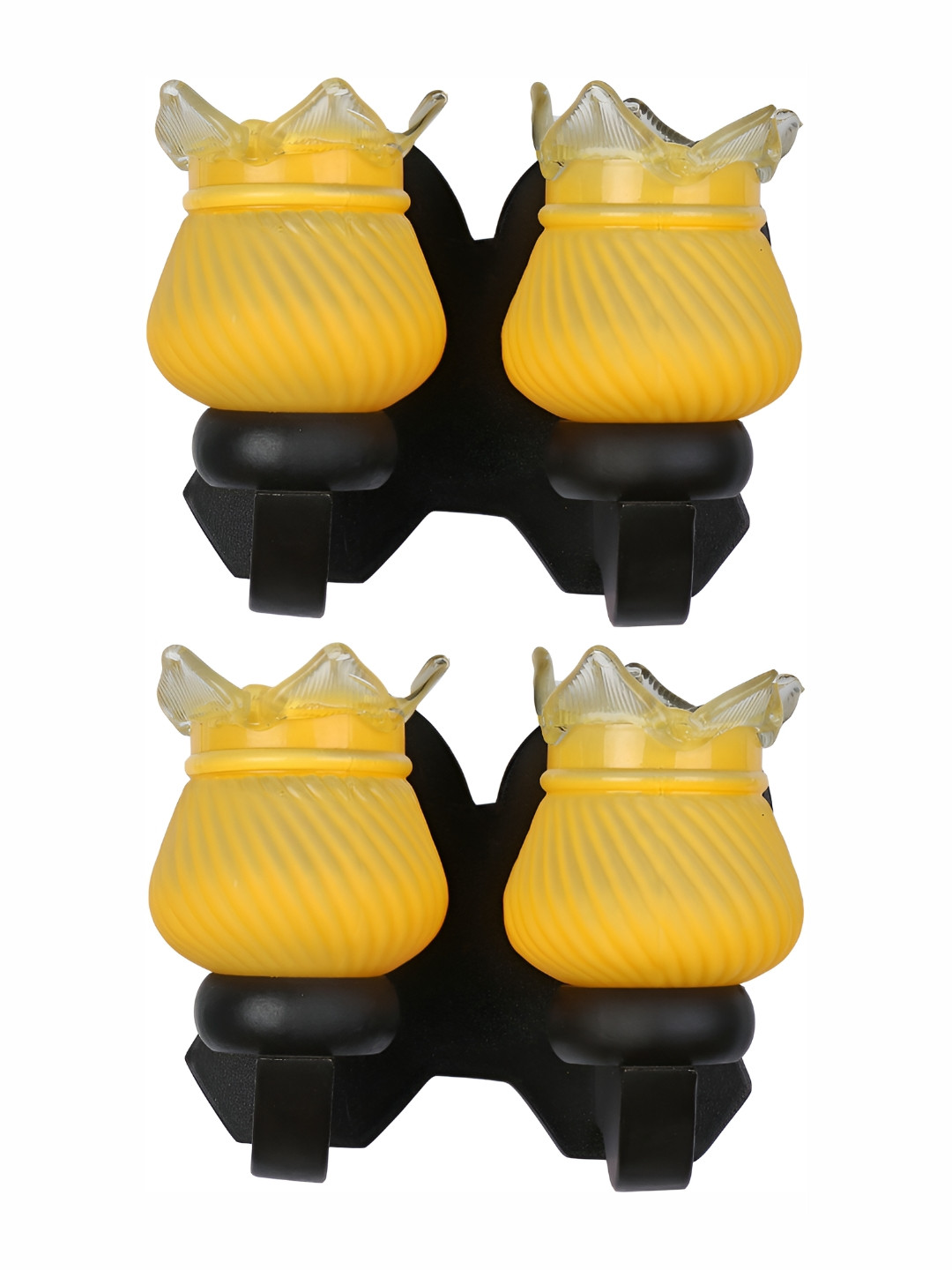 

1ST TIME Yellow & Black 2 Pieces Glass Contemporary Wall Lamp