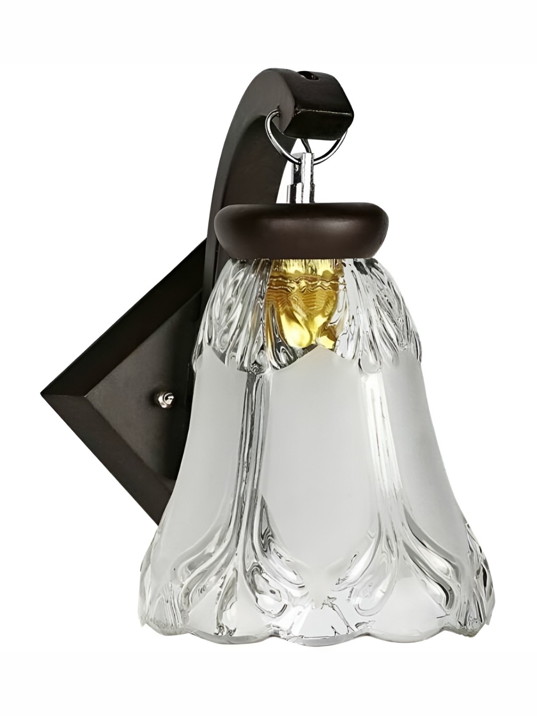 

1ST TIME Transparent & Black Glass Traditional Rectangle Shaped Wall Lamp