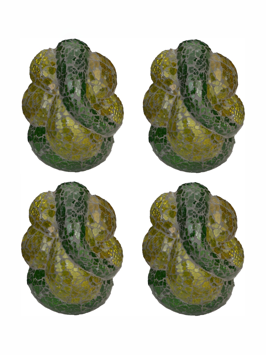 

1ST TIME Green 4 Pieces Textured Glass Traditional Abstract Shaped Wall Lamp