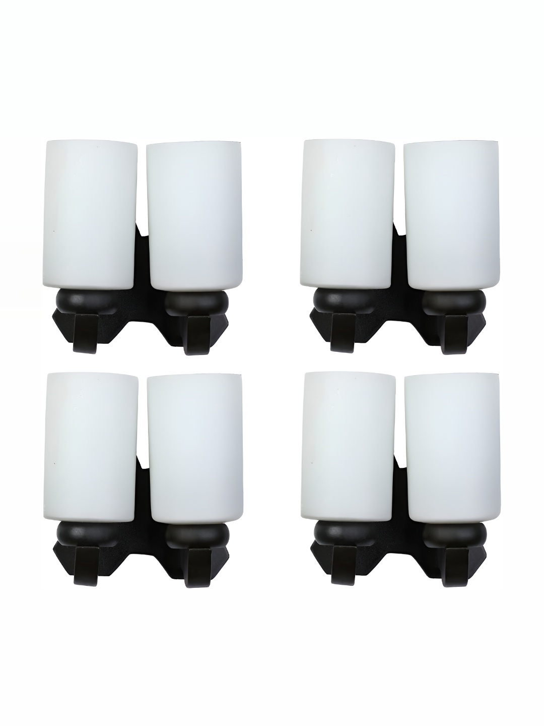 

1ST TIME White & Black 4 Pieces Contemporary Glass Wall Lamp