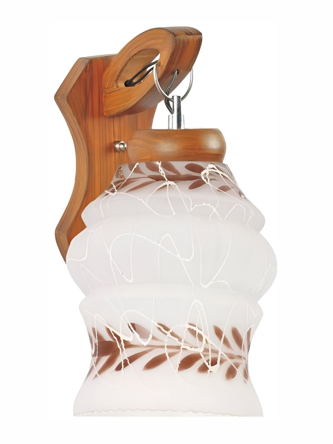 

1ST TIME White & Brown Glass Rectangle Shaped Contemporary Wall Lamp