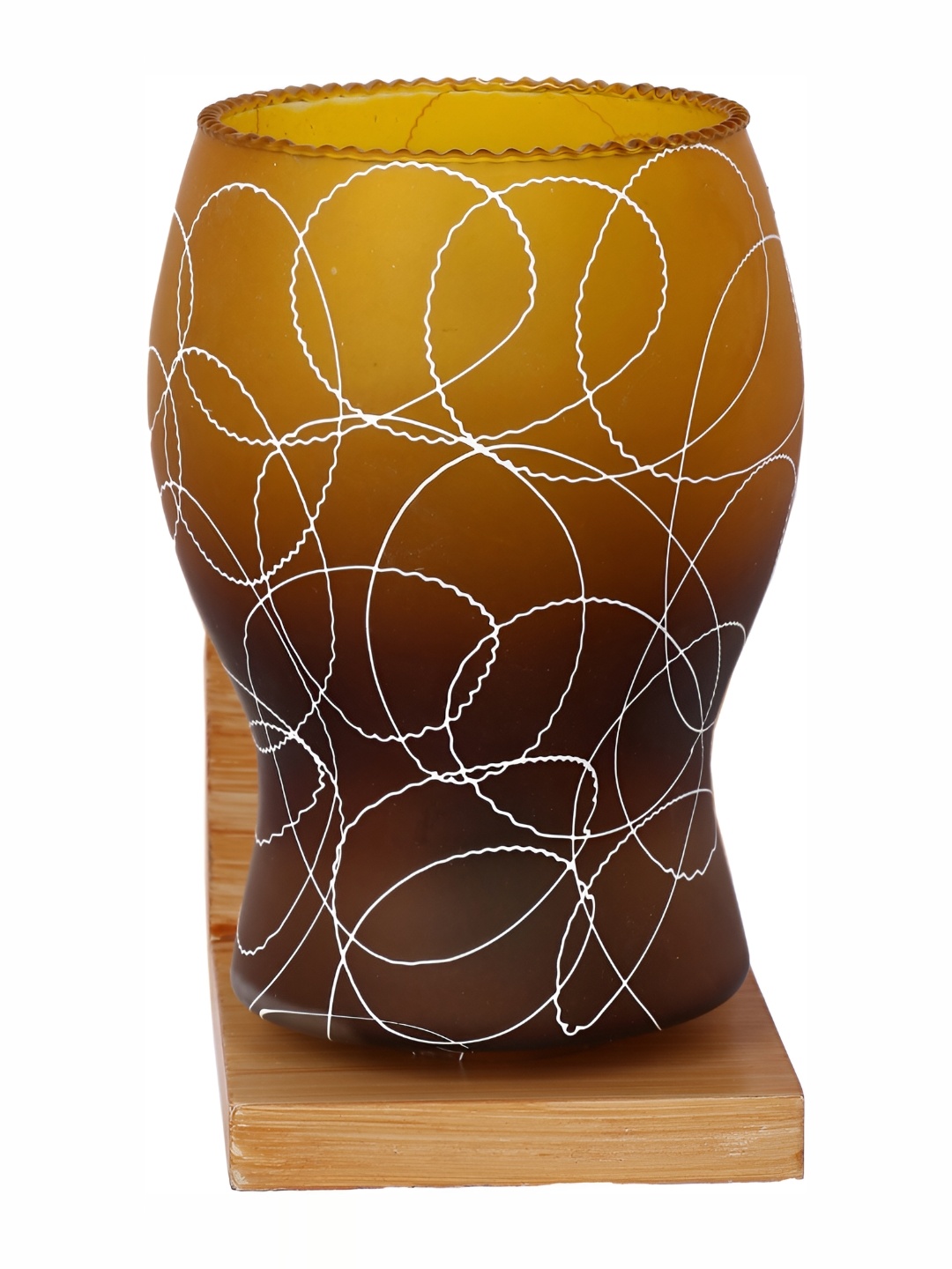 

1ST TIME Brown & White Glass Traditional Frustum Shaped Wall Lamp