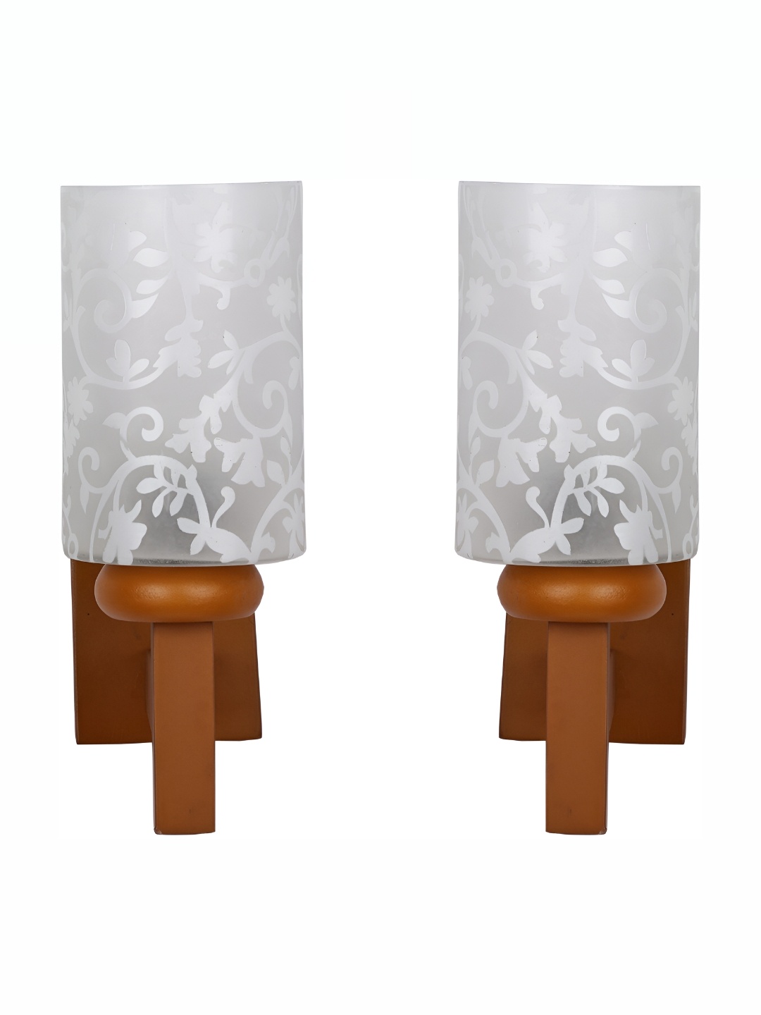 

1ST TIME White Glass Printed Cylinder Self Assembly Glass Contemporary Wall Lamp