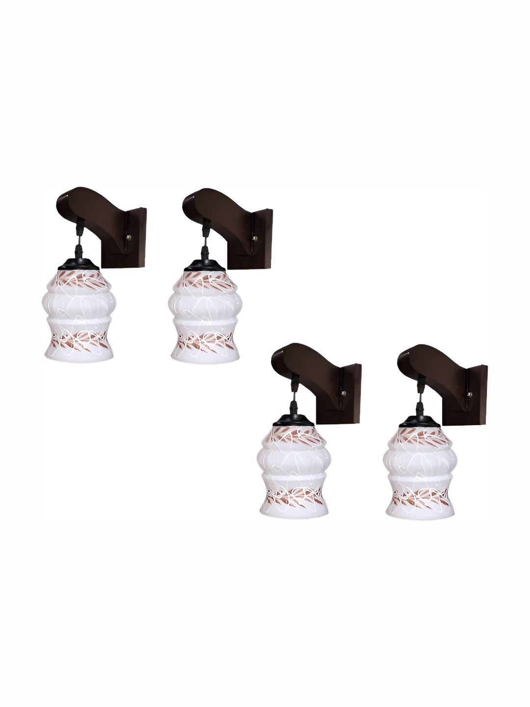 

1ST TIME White Glass 4 Pieces Rectangle Shaped Contemporary Wall Lamp