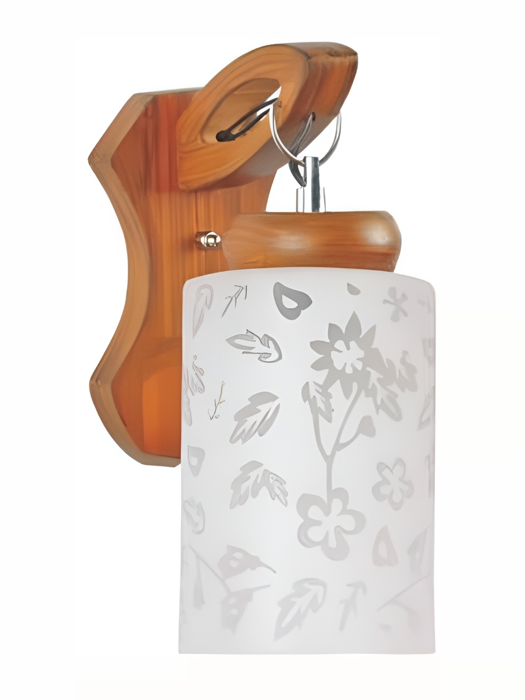 

1ST TIME Brown & White Wooden Traditional Rectangle Shaped Wall Lamp