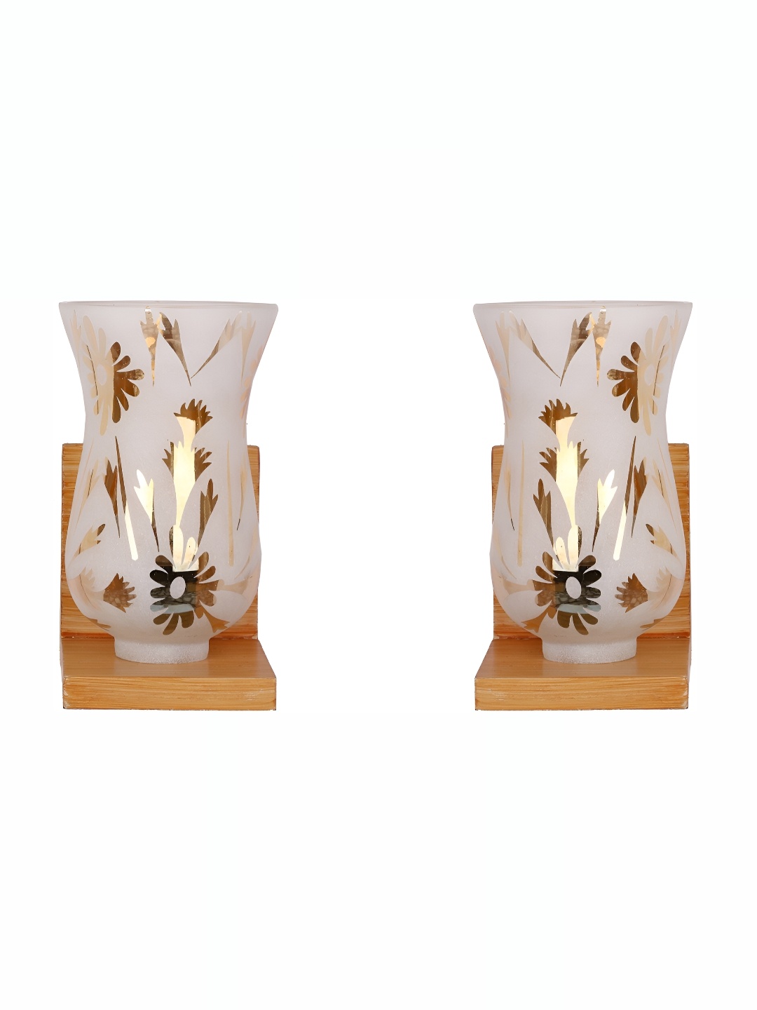 

1ST TIME White 2 Pieces Glass Rectangle Shaped Contemporary Wall Lamp