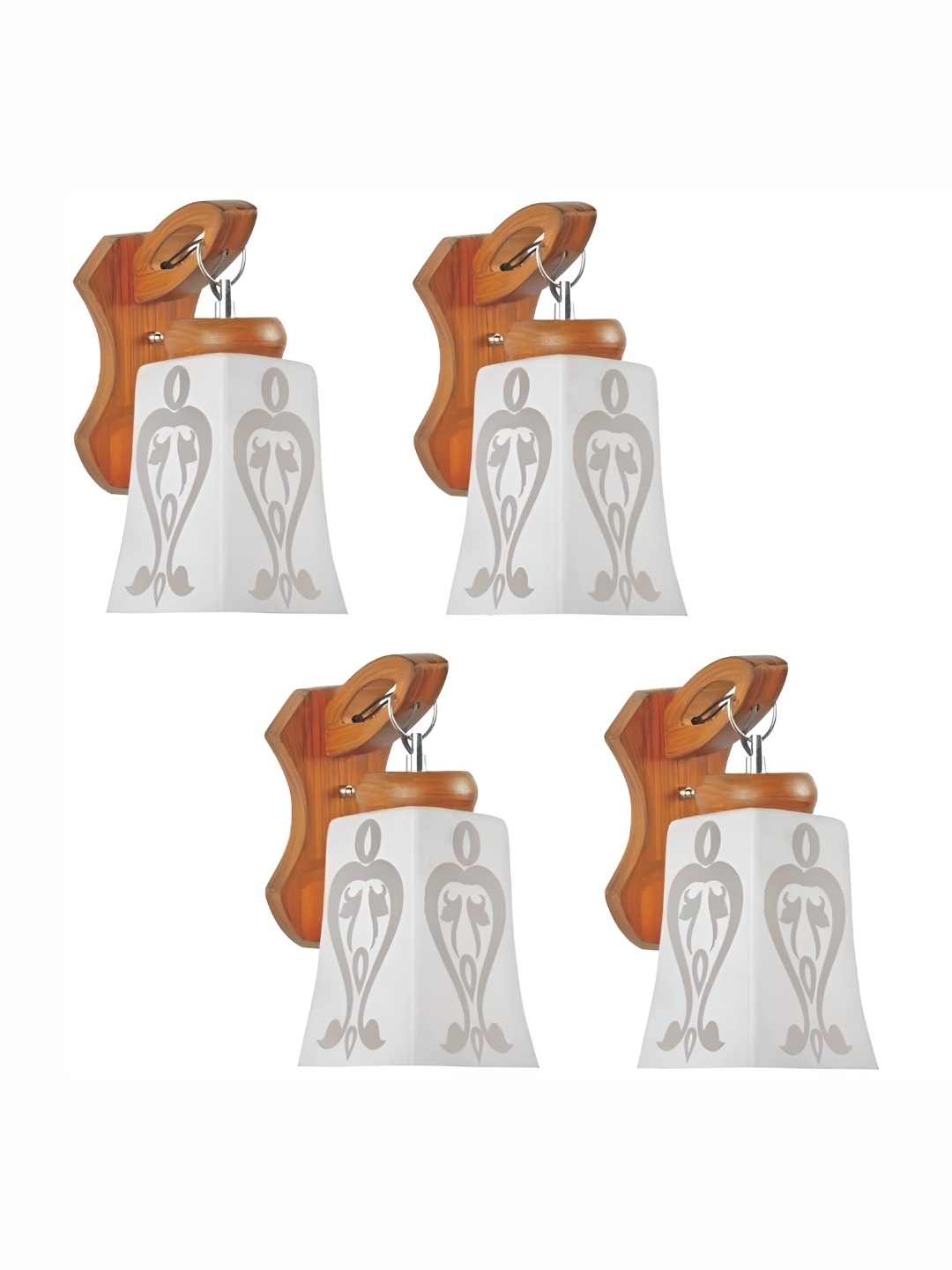 

1ST TIME White & Black 4 Pieces Printed Contemporary Glass Wall Lamp