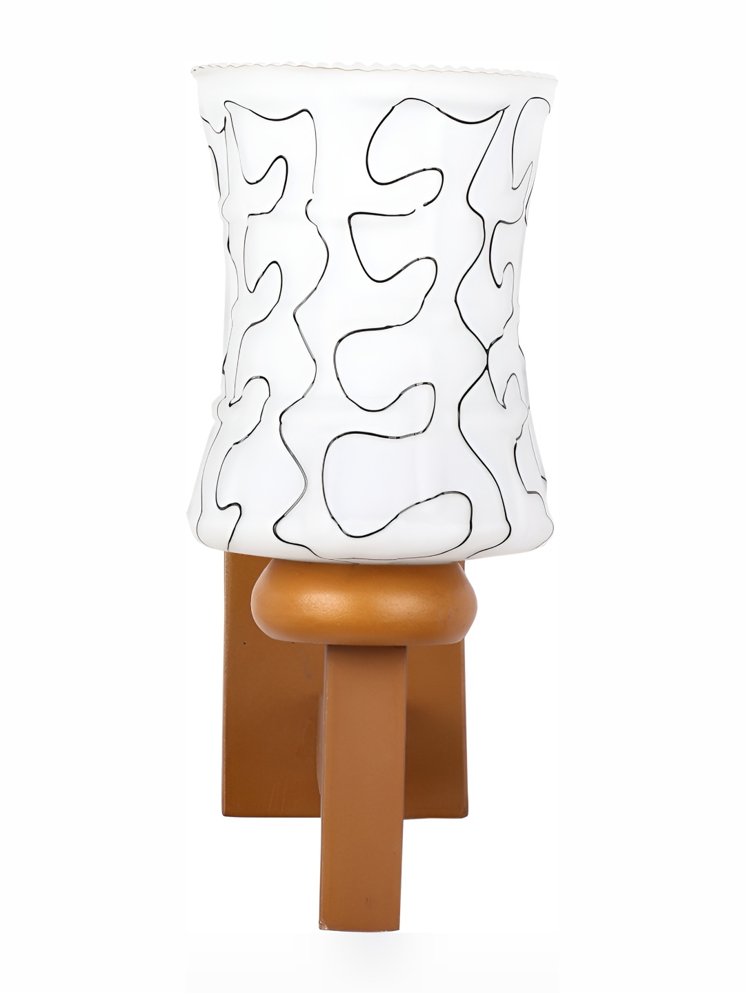 

1ST TIME White and Black Glass Contemporary Cylinderical Shaped Wall Lamp