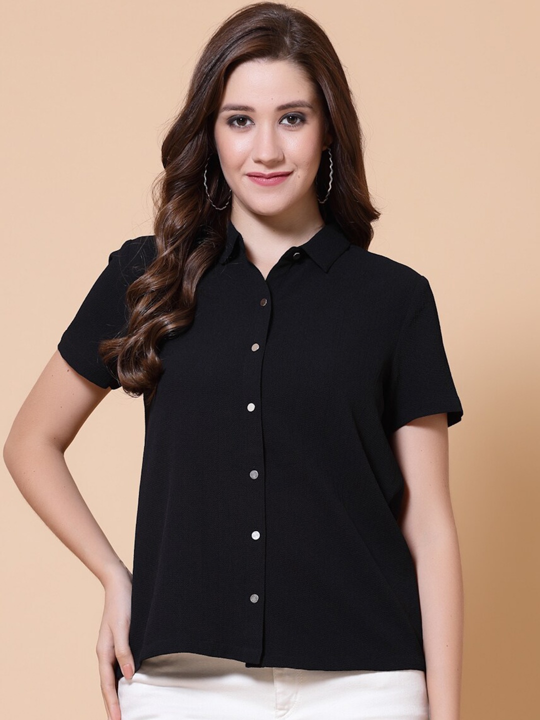 

HOUSE OF KKARMA Classic Casual Shirt, Black