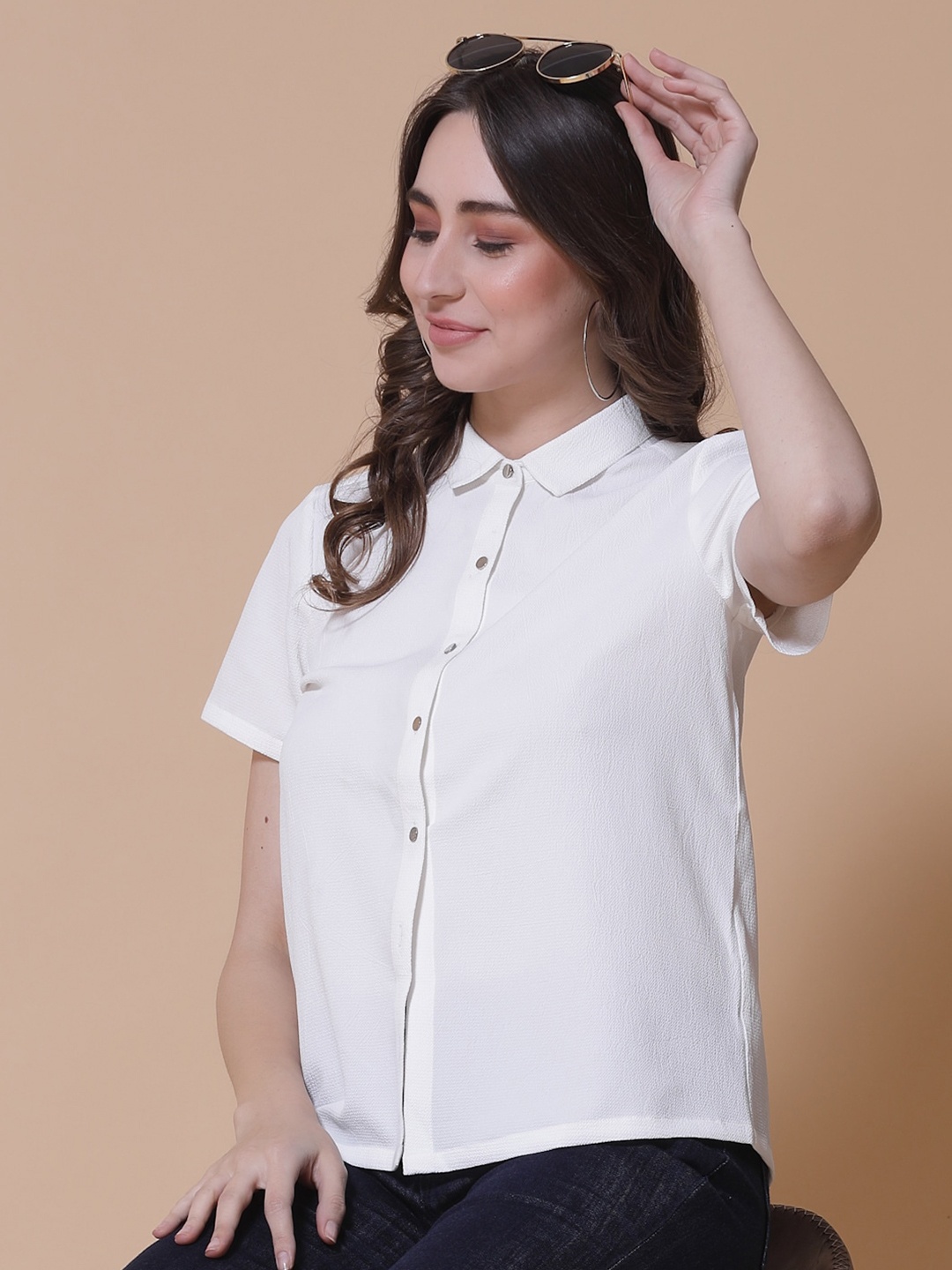 

HOUSE OF KKARMA Classic Regular Fit Casual Shirt, White