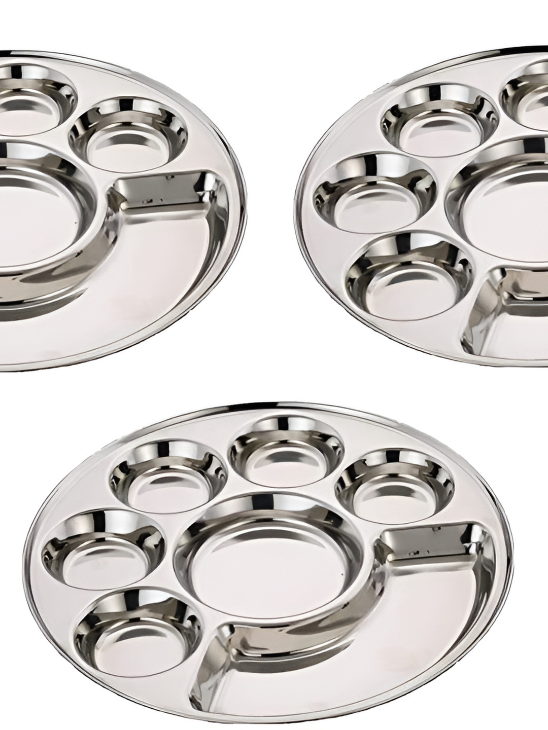 

Expresso 3 Pieces Stainless Steel Thali Plates