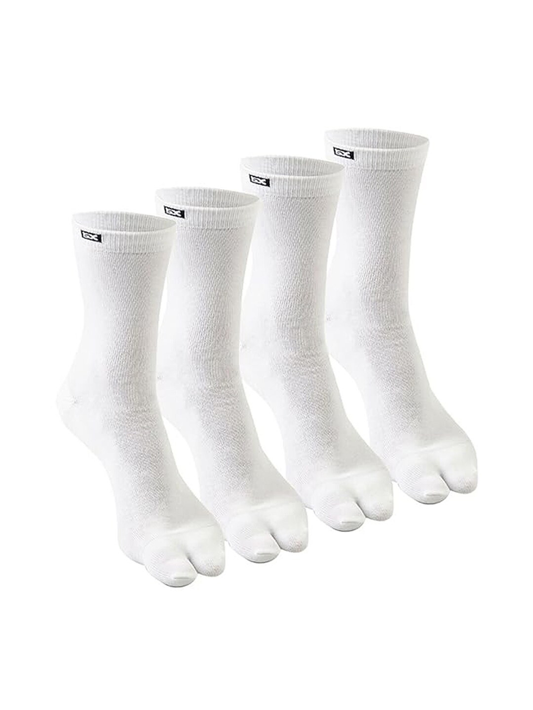 

Supersox Women Pack Of 4 Combed Cotton Odour Free Calf Length Socks, White