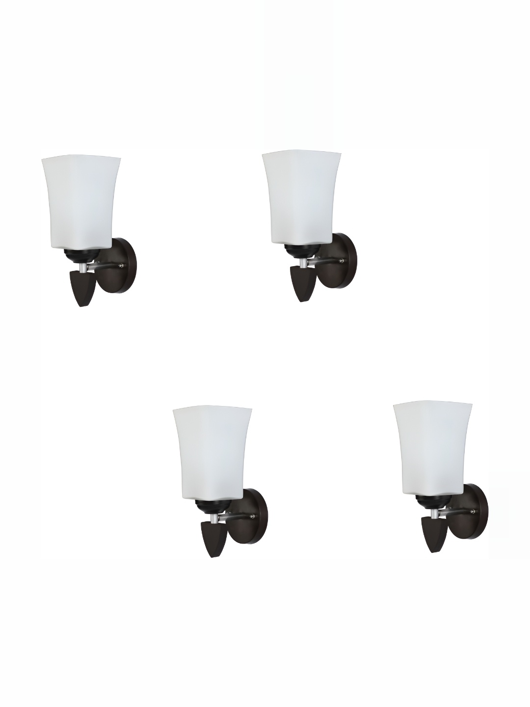 

1ST TIME White 4 Pieces Glass Traditional Frustum Shaped Wall Lamp