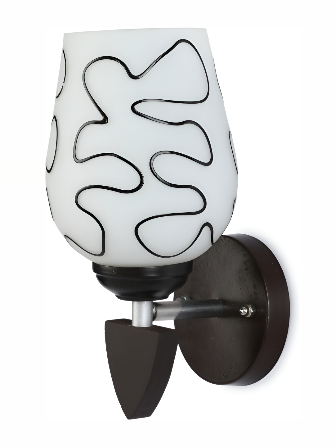 

1ST TIME Black & White Printed Glass Abstract Shaped Shaped Wall Lamp