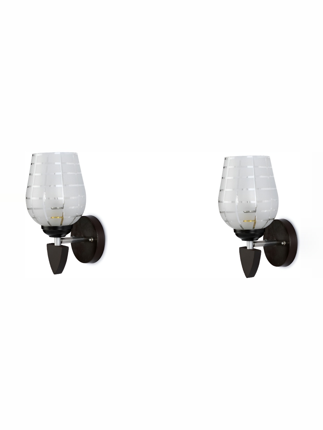 1ST TIME White 2 Pieces Glass Bell Wall Lamps