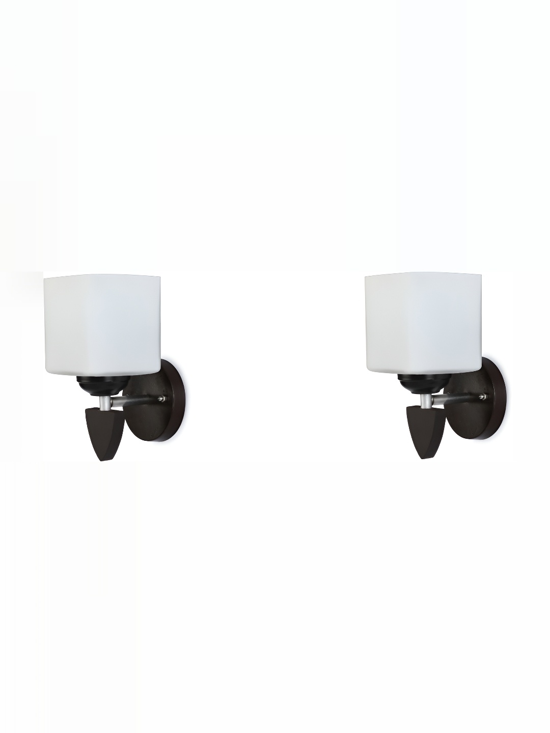 

1ST TIME White 2 Pieces Glass Contemporary Square Shaped Wall Lamps