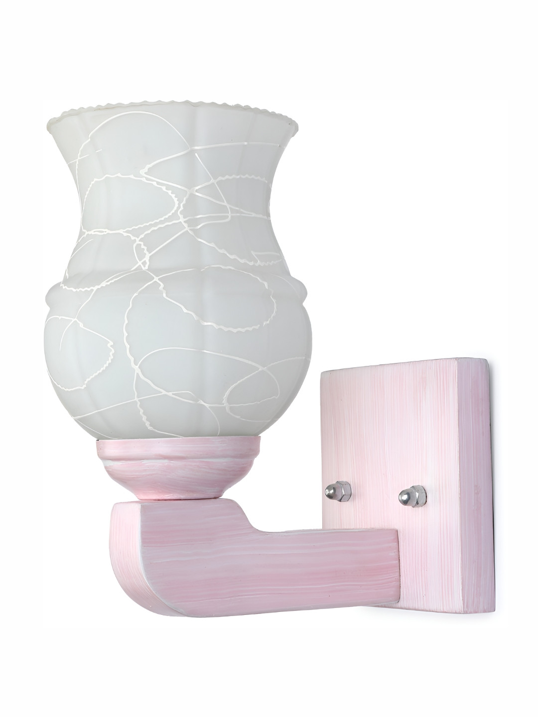 

1ST TIME White Printed Glass Traditional Wall Lamp
