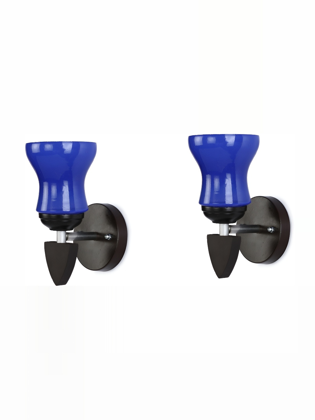 

1ST TIME Blue & Black 2 Pieces Glass Abstract Shaped Contemporary Wall Lamps