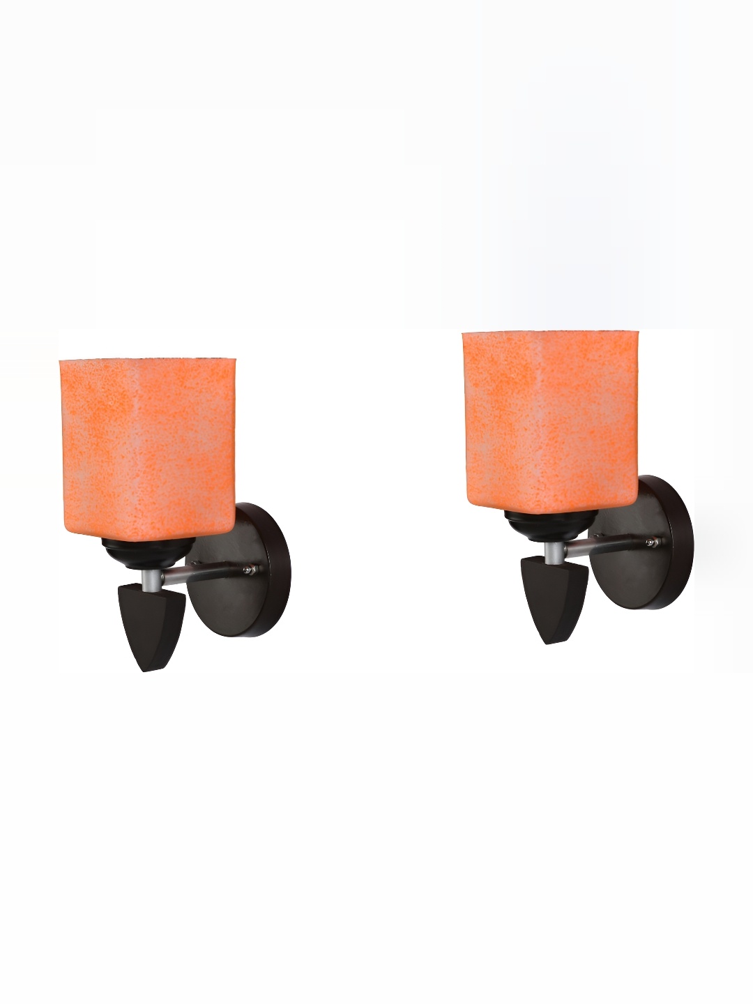 

1ST TIME Orange Glass 2 Pieces Traditional Rectangle Shaped Wall Lamps
