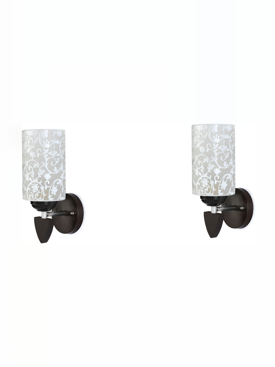 

1ST TIME White 2 Pieces Printed Glass Rectangle Shaped Wall Lamp