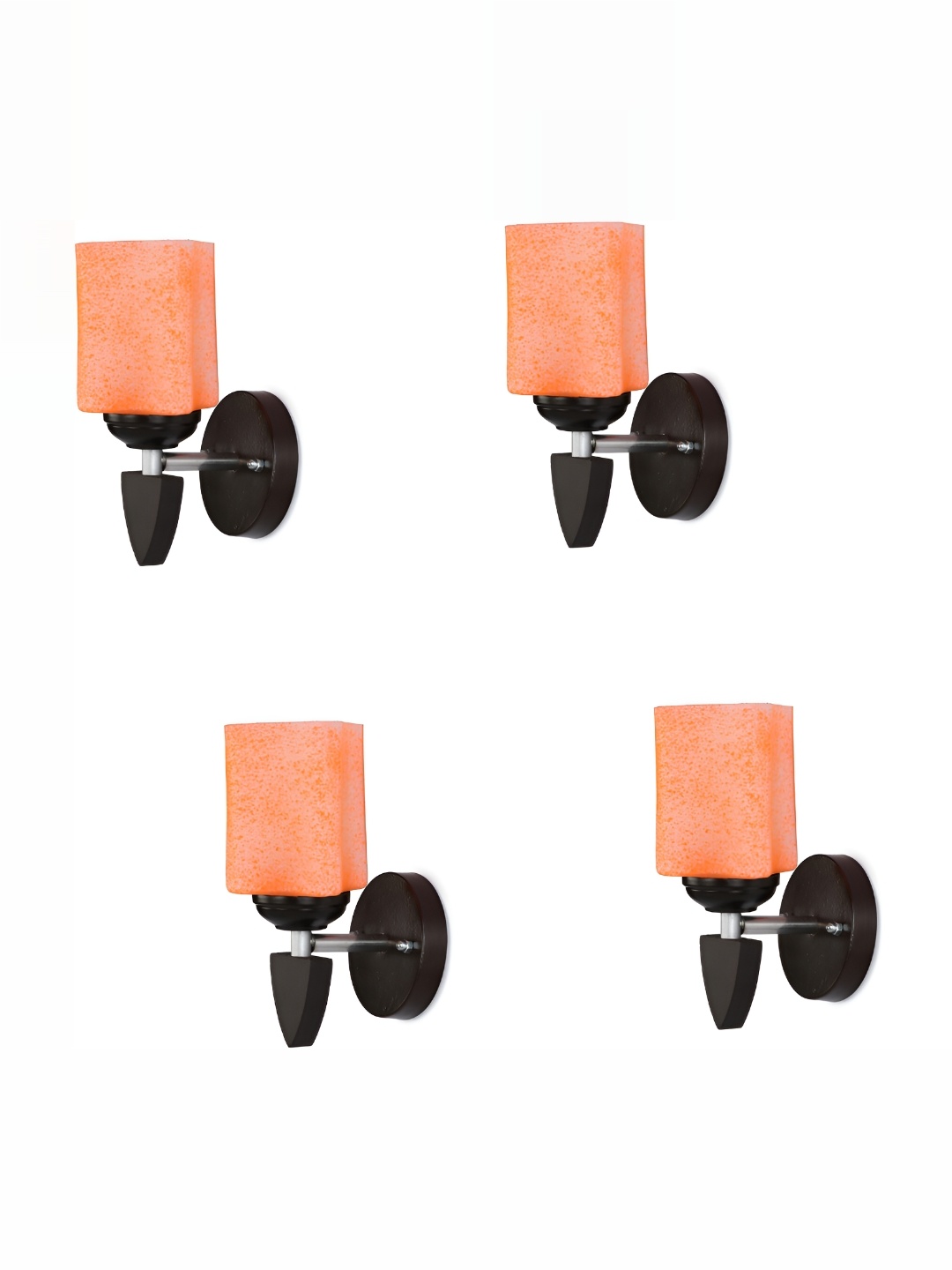 

1ST TIME Orange 4 Pieces Glass Contemporary Rectangle Shaped Wall Lamps