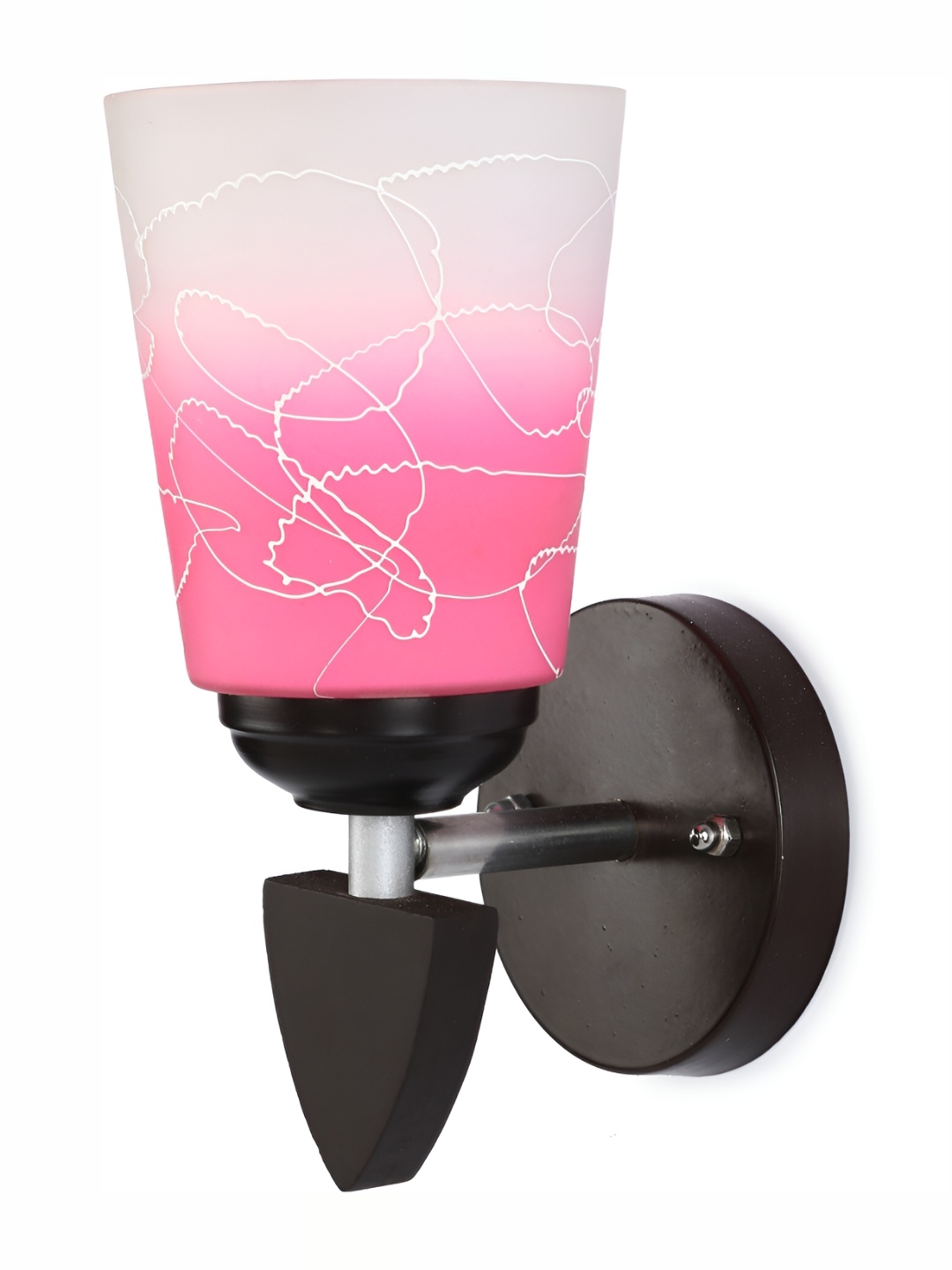 

1ST TIME Pink & White Colourblocked Glass Frustum Shaped Wall Lamp