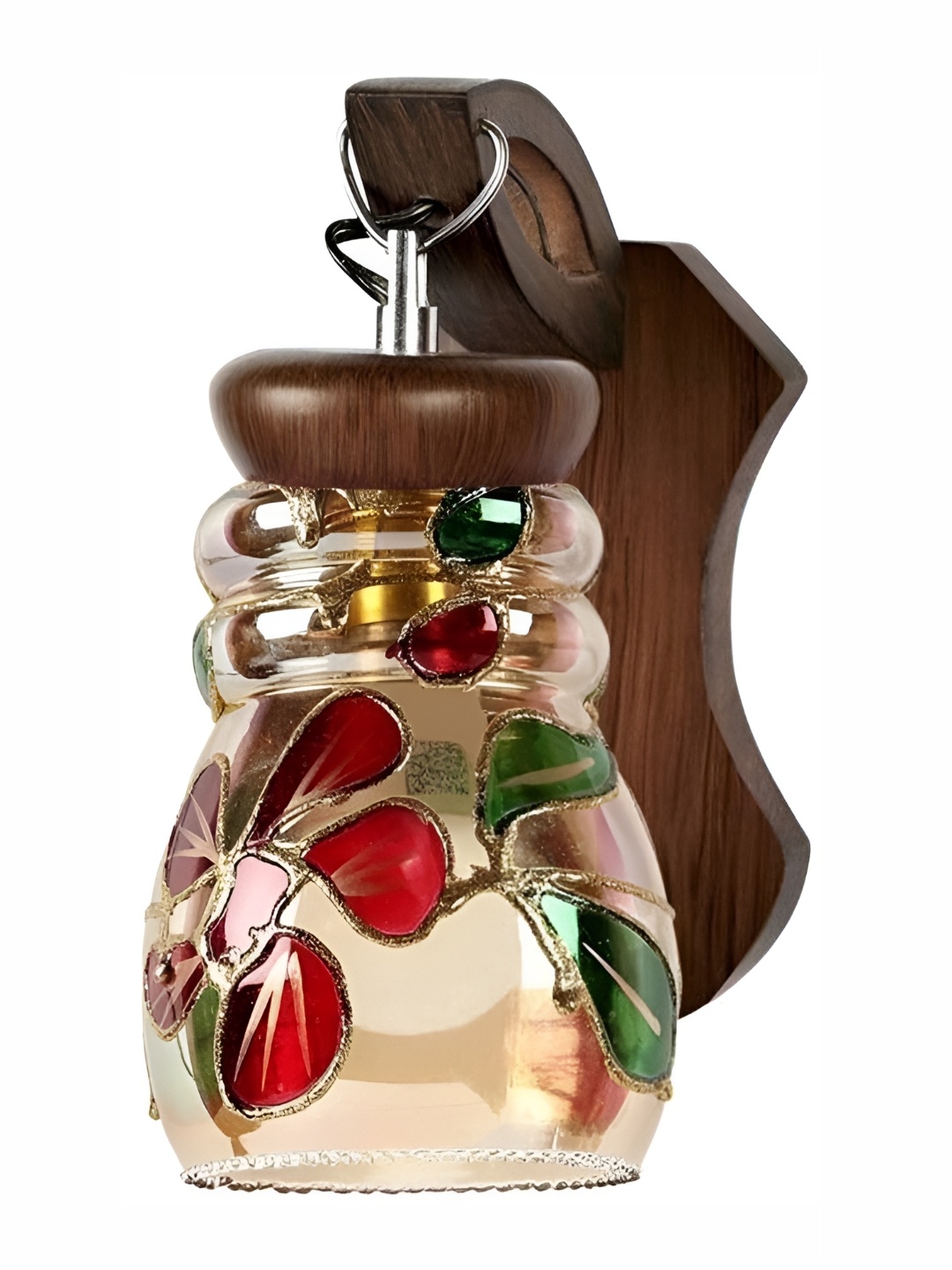 

1ST TIME Beige & Brown Printed Glass Bell Shaped Contemporary Wall Lamp