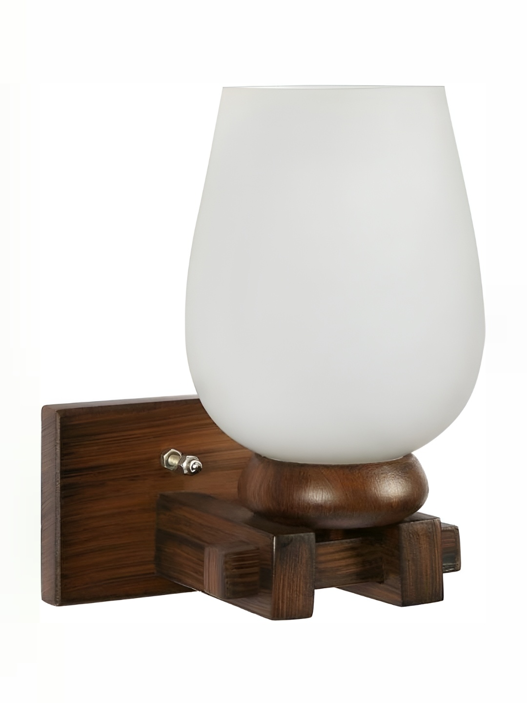 

1ST TIME White & Brown Glass Contemporary Wall Lamp