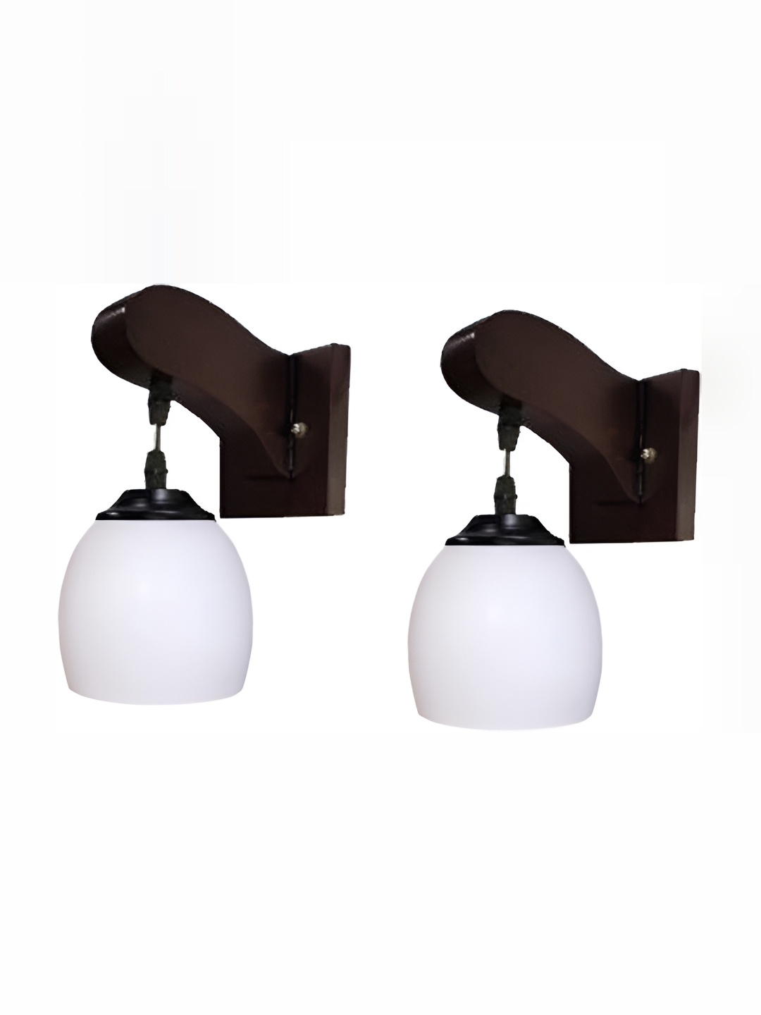 

1ST TIME White 2 Pieces Glass Bell Shaped Traditional Wall Lamp
